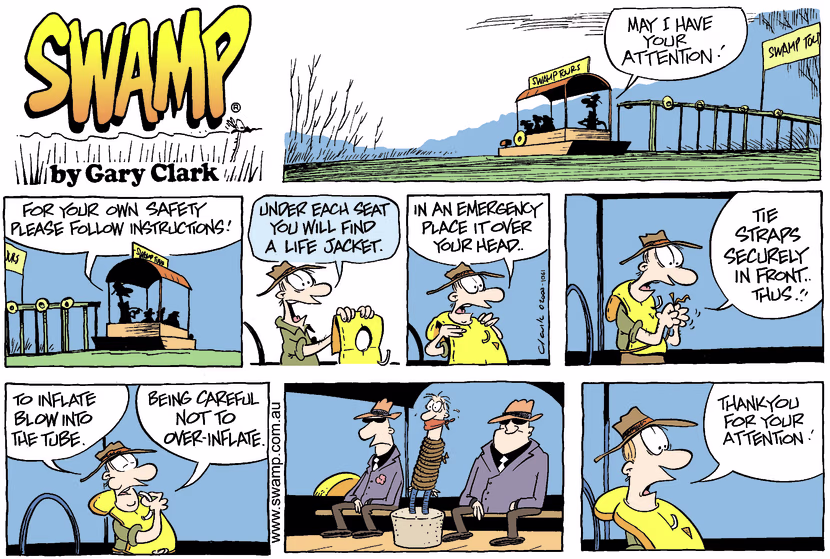 Swamp Cartoon - Safety InstructionsNovember 9, 2003