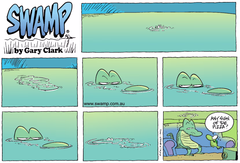 Swamp Cartoon - Lurking CrocNovember 16, 2003