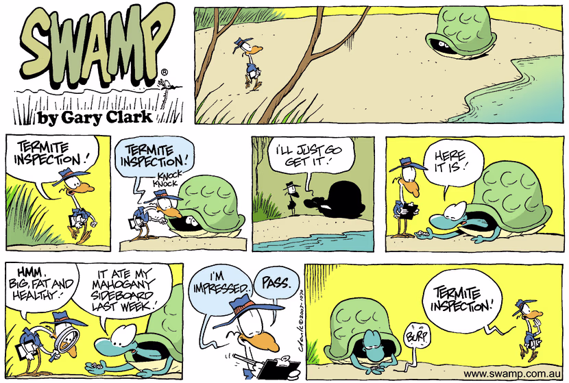 Swamp Cartoon - Termite InspectionJanuary 11, 2004