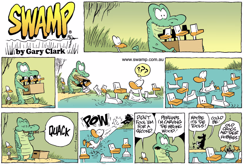 Swamp Cartoon - DucksJanuary 18, 2004