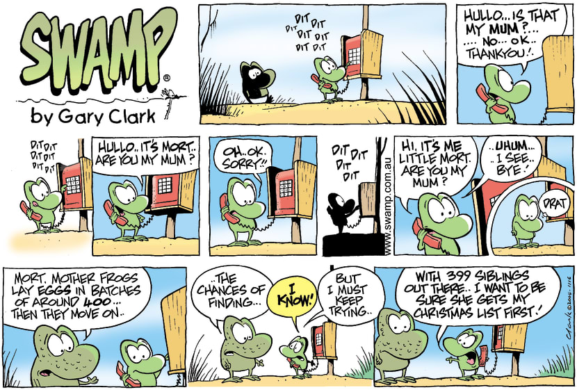 Swamp Cartoon - Mort Frog Christmas ComicDecember 21, 2014