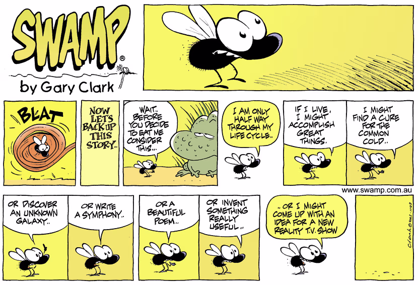 Swamp Cartoon - A tight spotJune 5, 2005