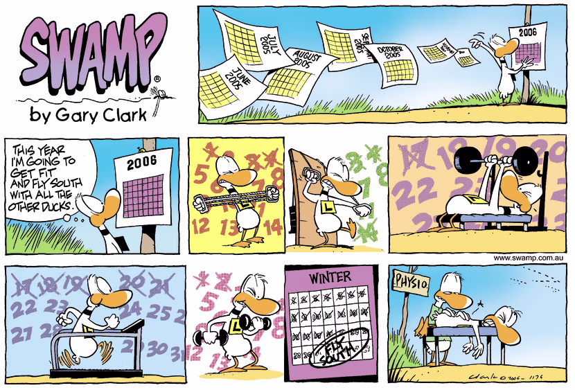 Swamp Cartoon - Preparing to flyJanuary 22, 2006