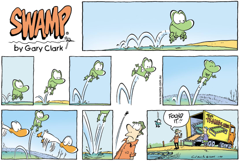 Swamp Cartoon - Spring in his hopMay 14, 2006