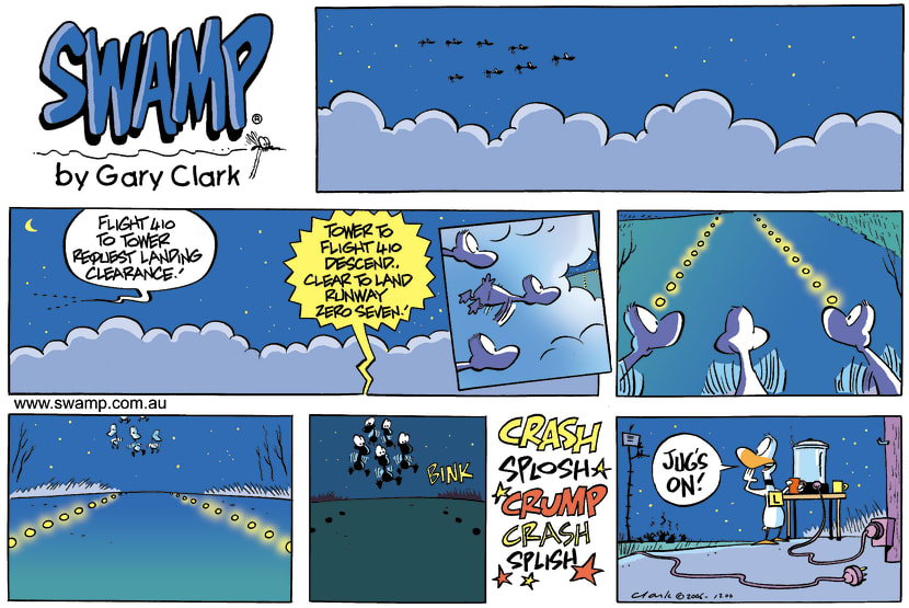 Swamp Cartoon - Ding Duck Airfield ComicJuly 9, 2006