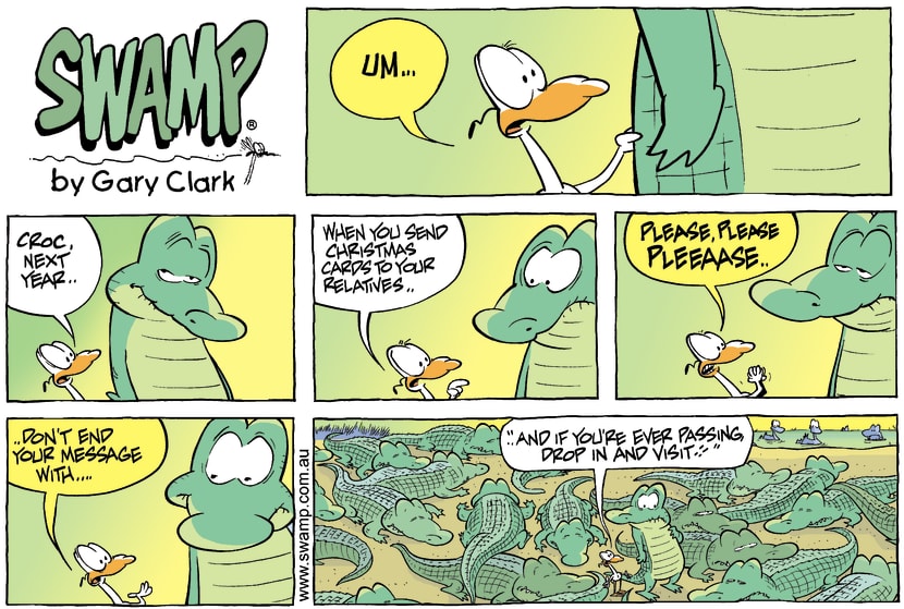 Swamp Cartoon - Freeloading RelativesDecember 17, 2006