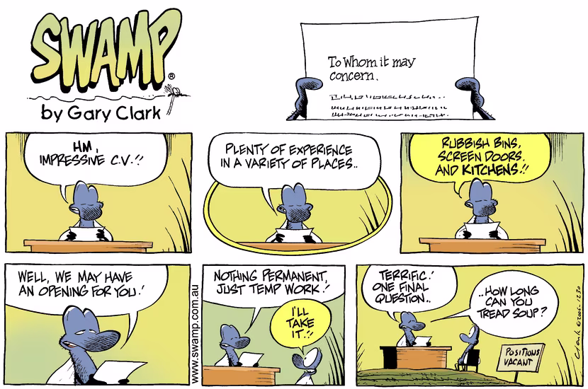 Swamp Cartoon - Impressive ResumeFebruary 4, 2007