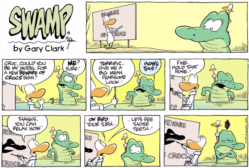 Swamp Cartoon - Posing FunDecember 16, 2007