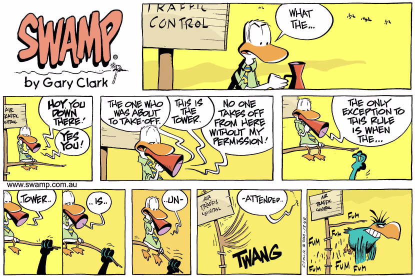 Swamp Cartoon - Getting the point.May 24, 2009