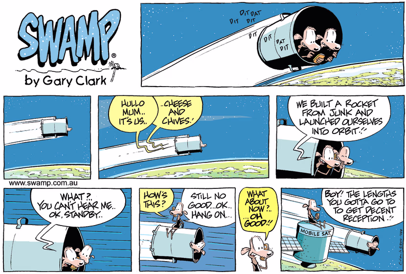 Swamp Cartoon - Up up and away! 3February 28, 2010