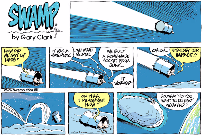 Swamp Cartoon - Up up and away! 4March 7, 2010
