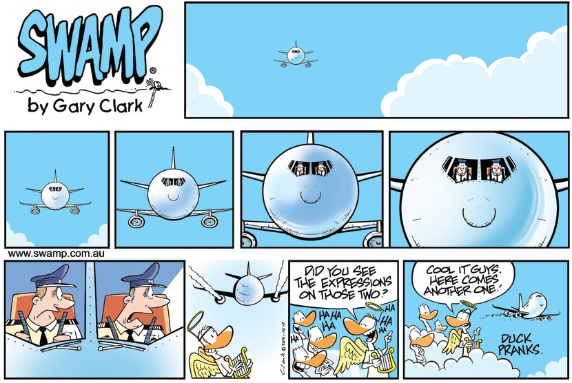 Swamp Cartoon - Ducks Prank Airline Pilots ComicOctober 3, 2010