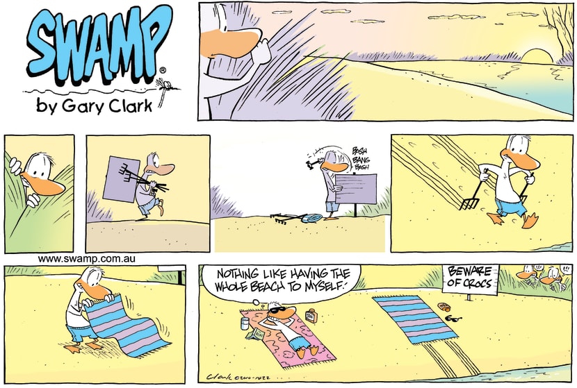 Swamp Cartoon - Swamp Duck and Crocodile ComicOctober 24, 2010