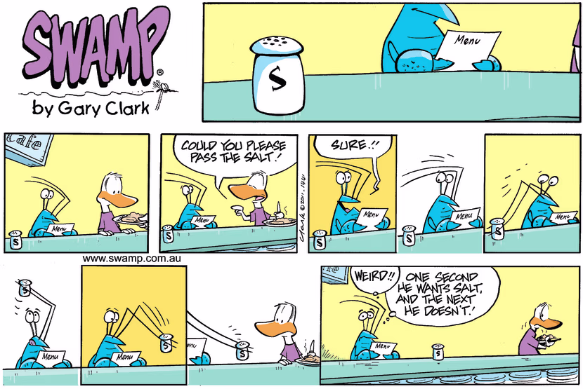 Swamp Cartoon - Misunderstood MannersMarch 13, 2011
