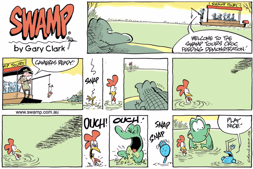 Swamp Cartoon - Feeding Demonstration ComicFebruary 3, 2013