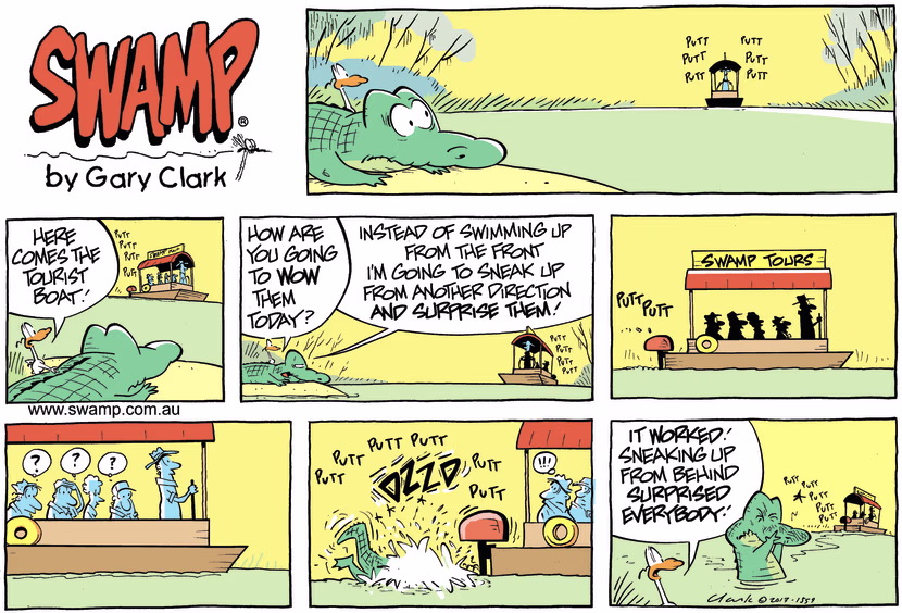 Swamp Cartoon - Wow the Tourists ComicJune 30, 2013
