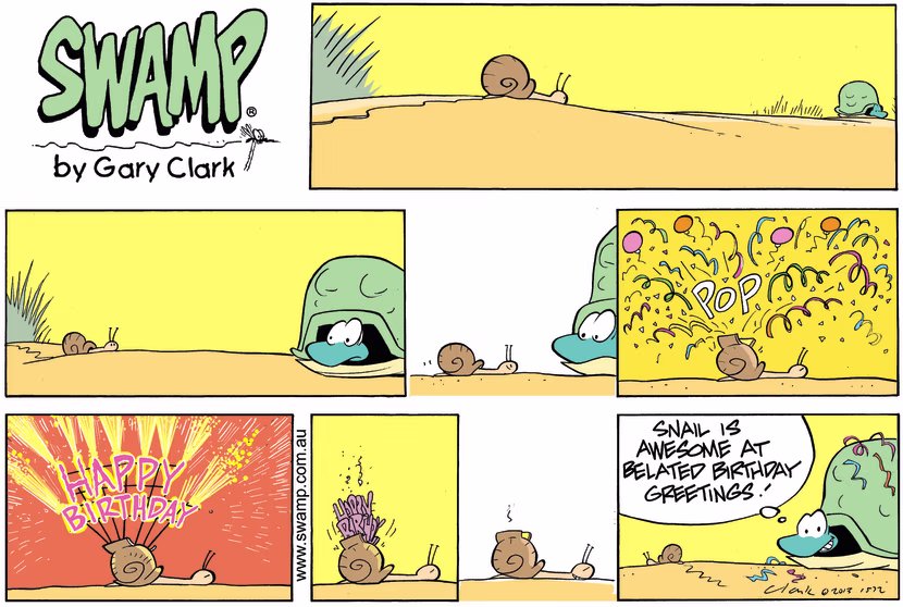 Swamp Cartoon - Happy Birthday ComicOctober 13, 2013