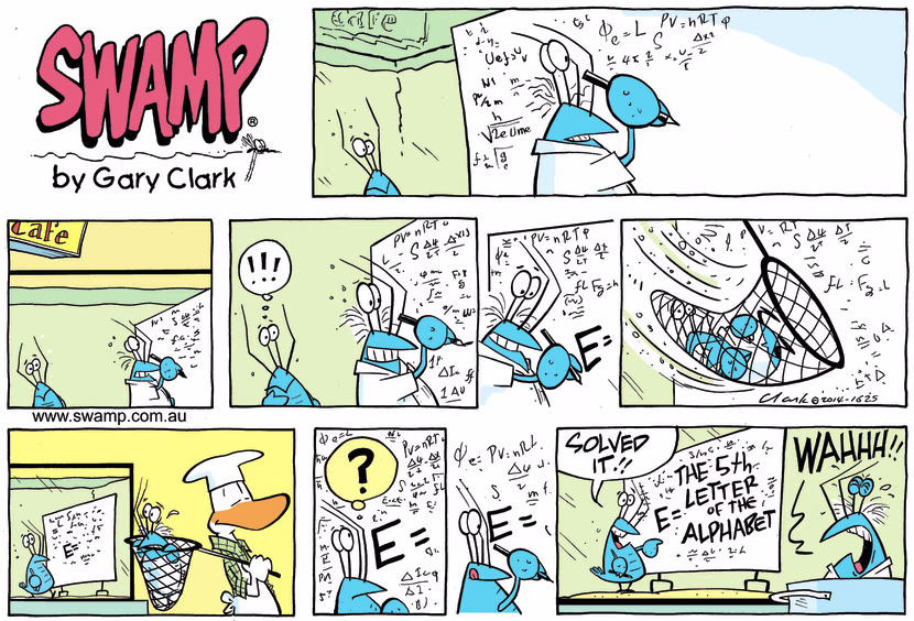 Swamp Cartoon - Bob Crayfish Maths ComicFebruary 1, 2015