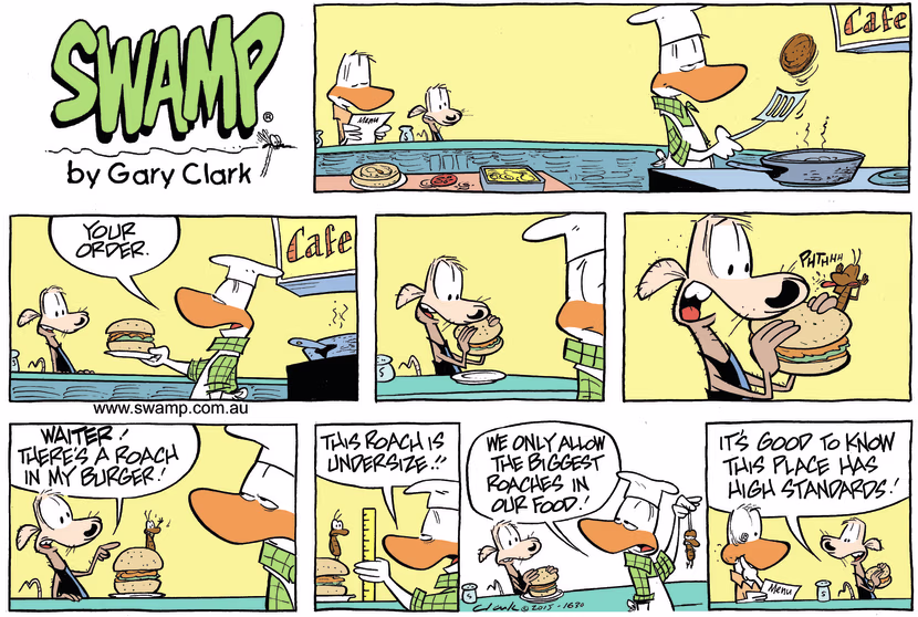 Swamp Cartoon - Chives rat Cockroach ComicMarch 8, 2015