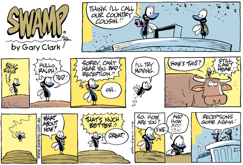 Swamp Cartoon - Flies Country Cousin ComicMay 10, 2015