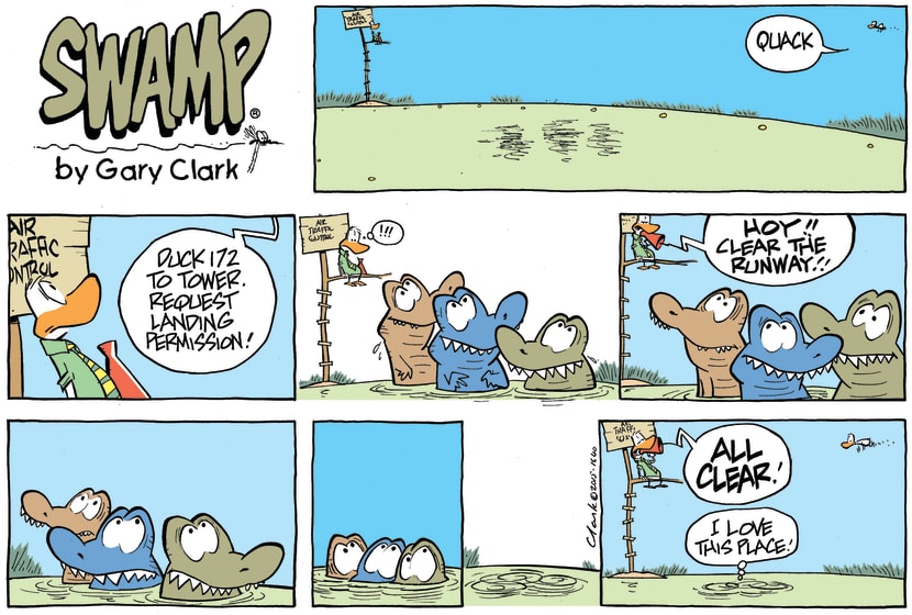 Swamp Cartoon - Rogue Crocs Runway ComicMay 24, 2015