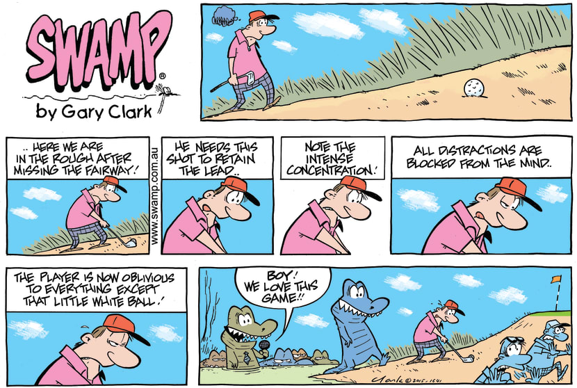 Swamp Cartoon - Focused on Golf BallDecember 17, 2023