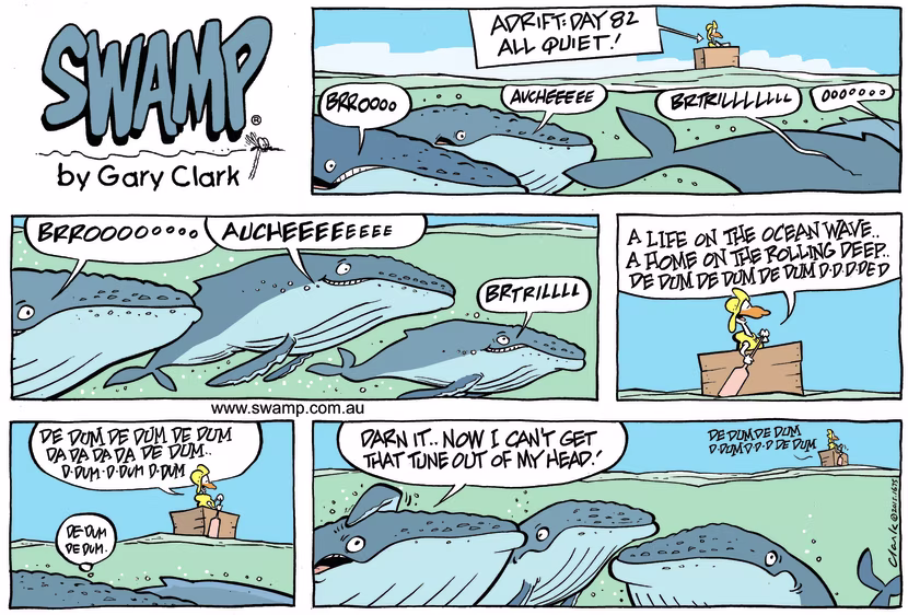 Swamp Cartoon - Lucky Mascot Whales ComicJanuary 24, 2016