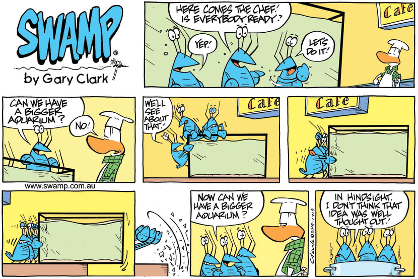 Swamp Cartoon - Bob Crayfish Bigger Aquarium ComicNovember 27, 2016