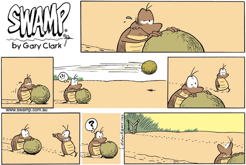 Swamp Cartoon - Dung Beetle Fast ComicDecember 18, 2016