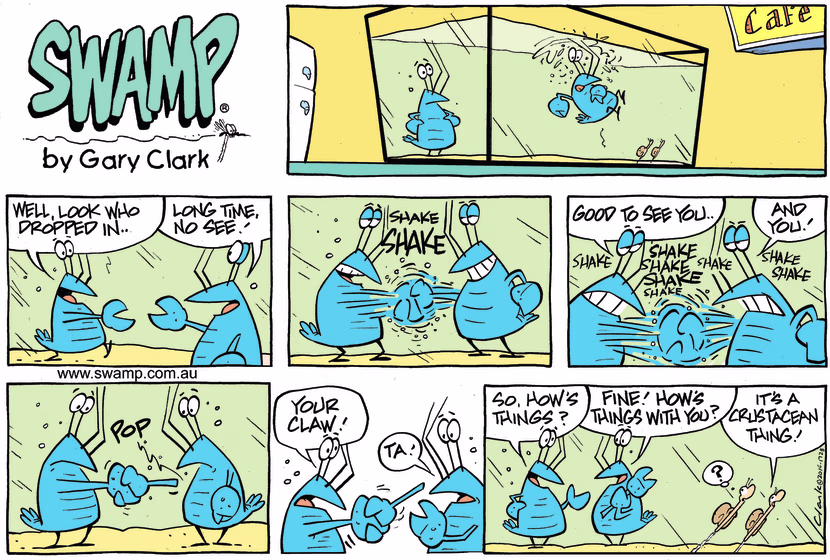 Swamp Cartoon - Bob Crayfish Claw ComicFebruary 5, 2017