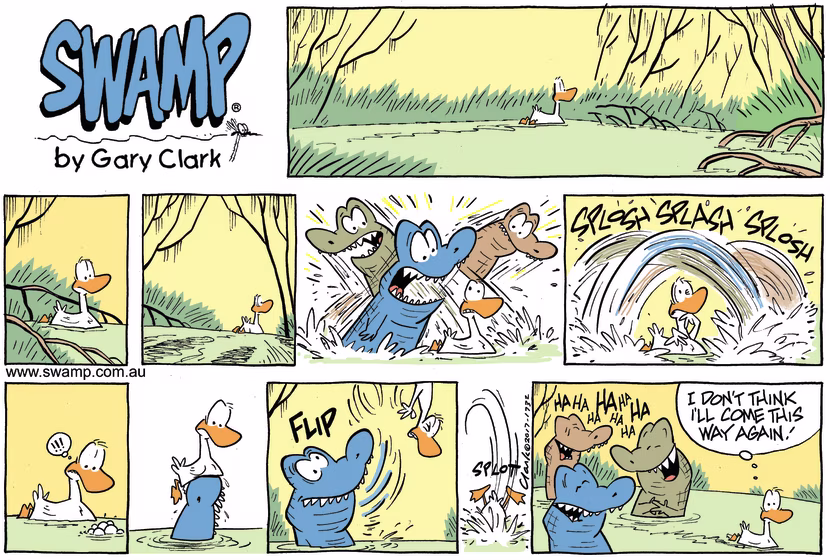 Swamp Cartoon - Rogue Crocs Teasing ComicMarch 5, 2017