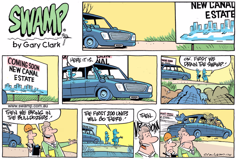 Swamp Cartoon - Crocs Drain SwampMarch 12, 2017
