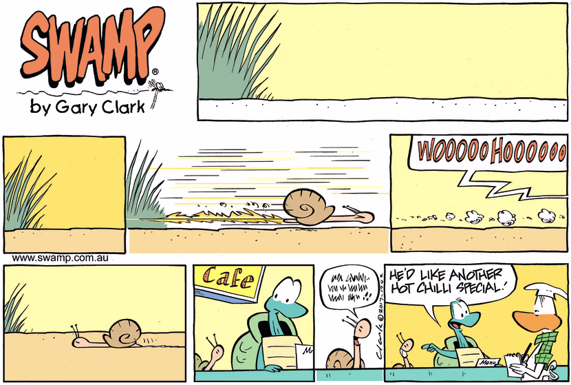 Swamp Cartoon - Snail Chilli Special ComicMay 14, 2017