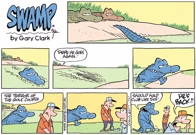 Swamp Cartoon - Chompers Croc Golf Tip ComicJune 18, 2017