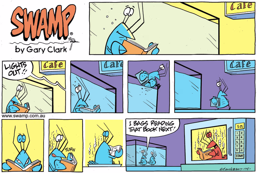 Swamp Cartoon - Bob Crayfish Book ComicJuly 16, 2017