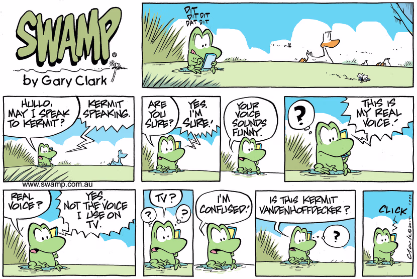 Swamp Cartoon - Mort Frog Kermit ComicDecember 10, 2017