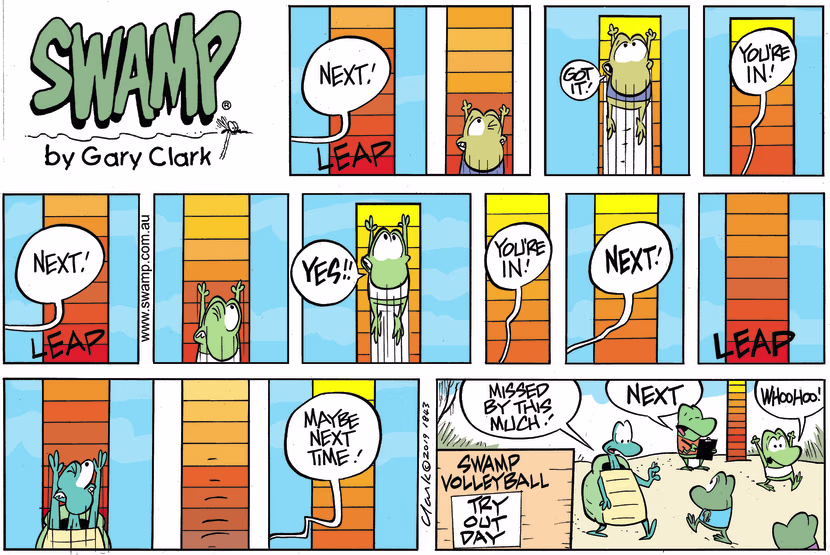 Swamp Cartoon - Swamp Volleyball ComicApril 21, 2019