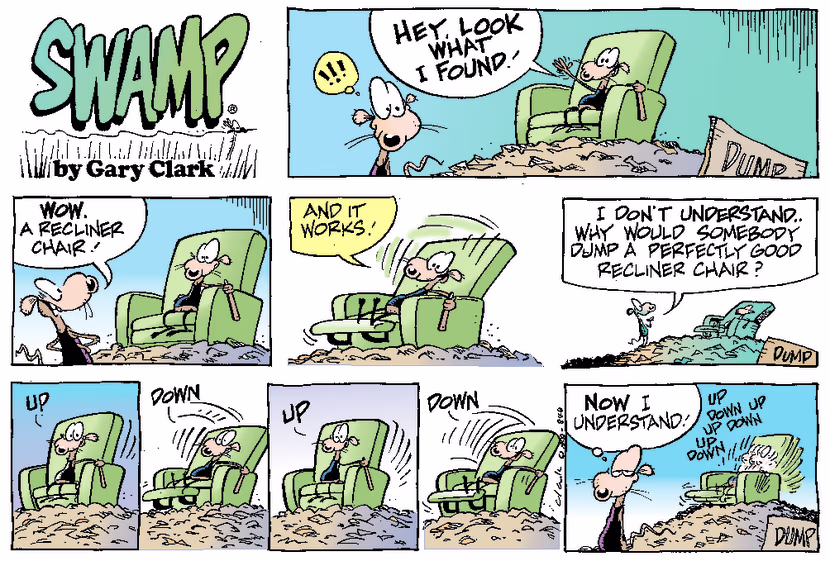 Swamp Cartoon - Recliner ChairMarch 22, 2026