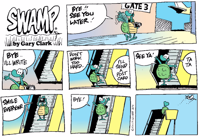 Swamp Cartoon - GoodbyesNovember 21, 1999