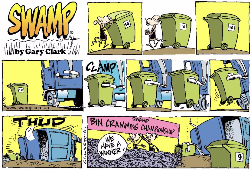 Swamp Cartoon - Wheelie BinDecember 12, 1999