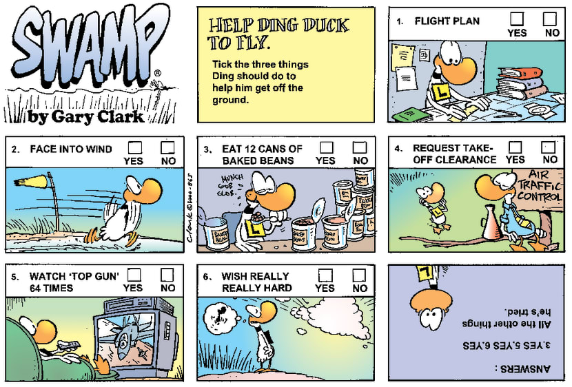 Swamp Cartoon - Help Ding DuckFebruary 6, 2000