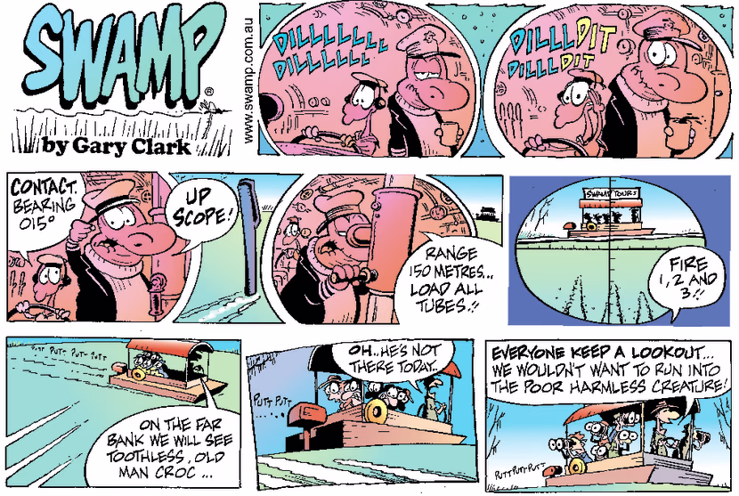 Swamp Cartoon - Captain CrocJuly 30, 2000