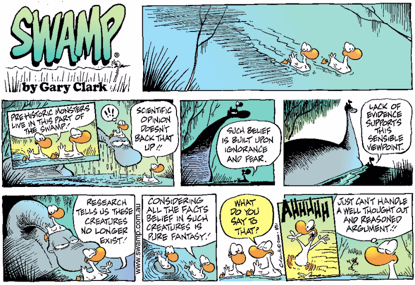 Swamp Cartoon - Prehistoric CreaturesAugust 6, 2000