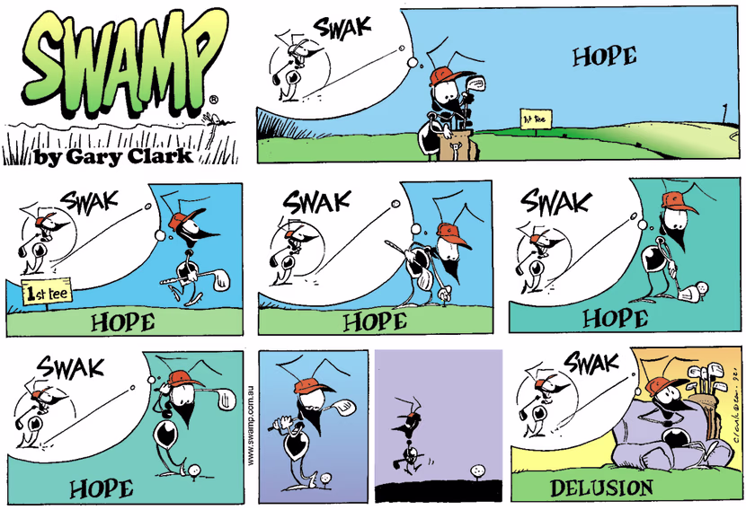 Swamp Cartoon - Golf HopeMarch 4, 2001
