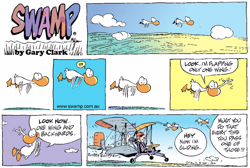 Swamp Cartoon - Clever DuckMarch 11, 2001