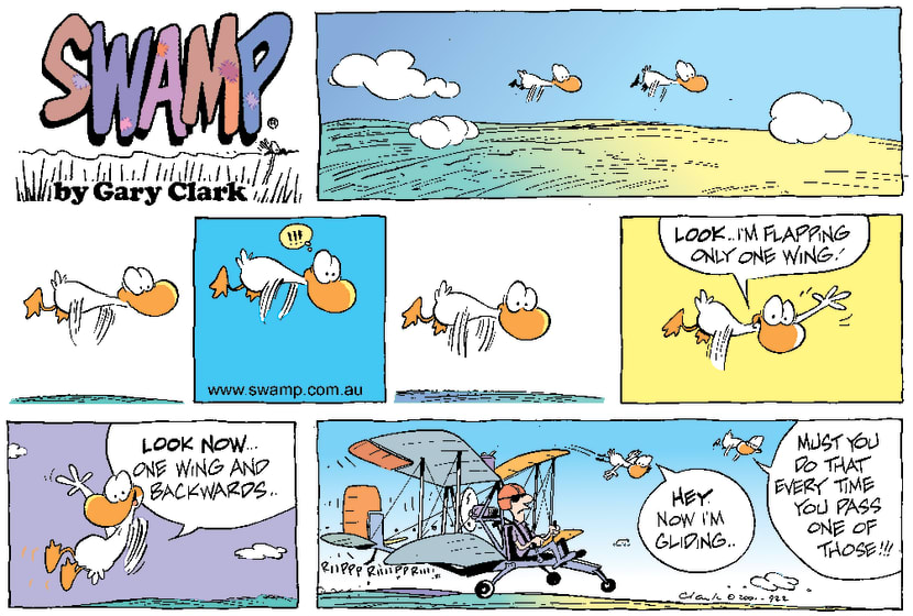 Swamp Cartoon - Clever DuckMarch 11, 2001