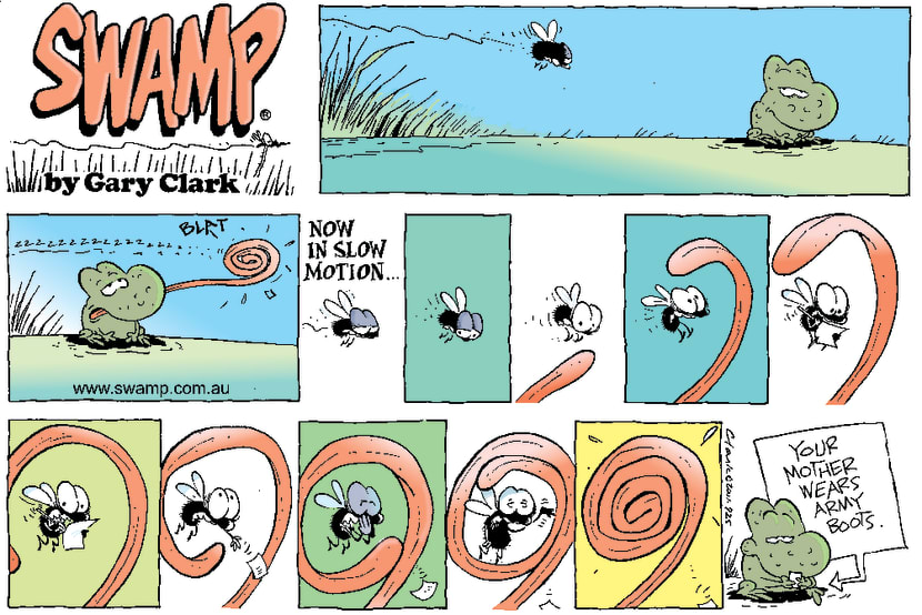 Swamp Cartoon - Slow Mo FlyApril 1, 2001