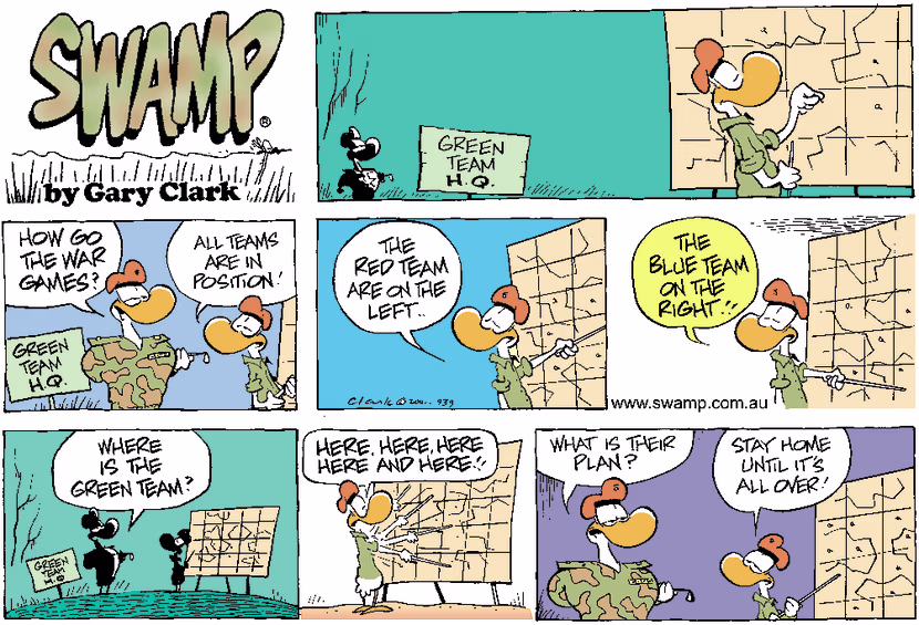 Swamp Cartoon - Green TeamJuly 8, 2001
