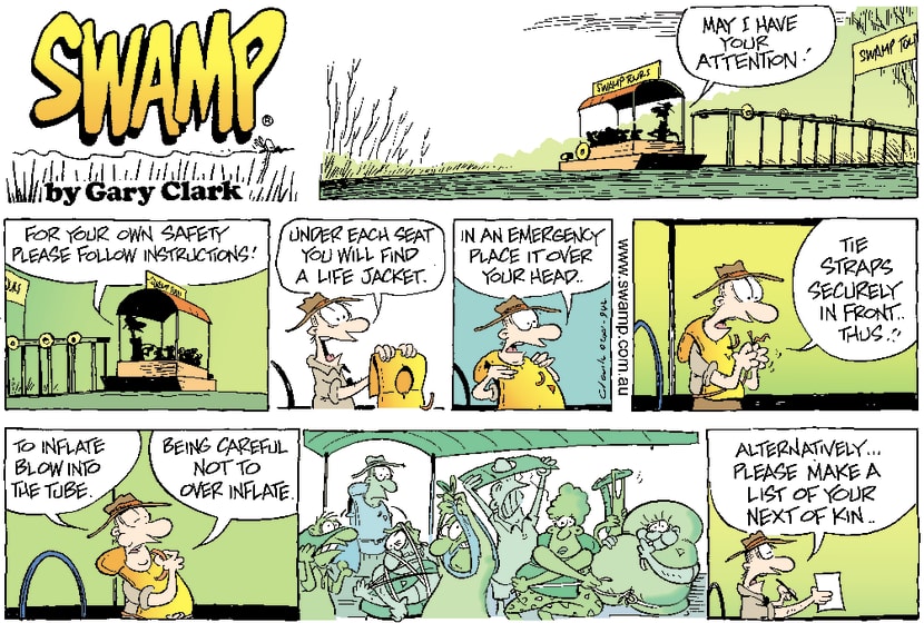 Swamp Cartoon - Tour Safety 1July 29, 2001