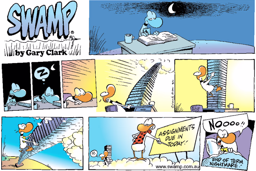 Swamp Cartoon - Study SnoozeSeptember 23, 2001